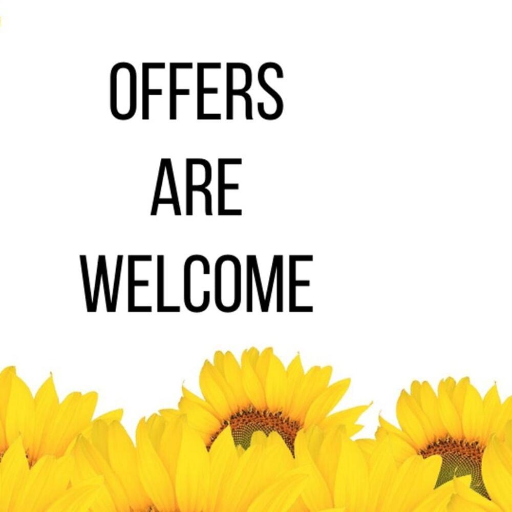 Don't be shy! I‎ accept reasonable offers!